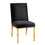Chaise de salle à manger Wellington Gold : velours noir