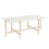 Table basse avec plateau en marbre blanc Ida : cadre doré