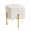 Pouf Kube Gold : Lin ivoire