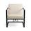Fauteuil d'appoint Fairmont noir : similicuir taupe