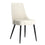 Chaise de salle à manger Koda, simili cuir, lot de 2, beige et noir