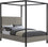 Lit double en tissu texturé en lin James