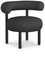 Fauteuil d'appoint en tissu boucle bordeaux