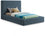 Lit simple en tissu texturé en lin Devin