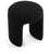 Pouf/tabouret en tissu peluche imitation peau de mouton Bowen