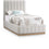 Lit simple en tissu texturé en lin Lucia