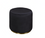 Pouf rond en suède avec base en acier inoxydable doré pour petits espaces ( Meuble Mtl )