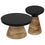 Ensemble de table basse Boden 2 pièces en noir et noyer