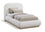 Lit simple en tissu texturé en lin Vaughn