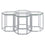 Ensemble de table d'appoint Fleur 4 pièces en argent ( Meuble Mtl )
