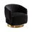 Chaise d'appoint pivotante Liam : velours noir