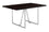 TABLE A MANGER - 36"X 60" / ESPRESSO / METAL CHROME ( Meuble Mtl )