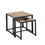 TABLE GIGOGNE - ENSEMBLE DE 2PCS / DESSUS EN TERRE CUITE / MARRON ( Meuble Mtl )