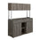 ARMOIRE DE BUREAU - 48"L / CRÉDENCE DE RANGEMENT TAUPE FONCÉ ( Meuble Mtl )