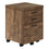 CLASSEUR - 3 TIROIRS / BOIS DE RÉCUPÉRATION MARRON / ROULETTES ( Meuble Mtl )