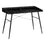 BUREAU D'ORDINATEUR - 48"L / ASPECT MARBRE NOIR / MÉTAL NOIR ( Meuble Mtl )