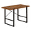 BUREAU D'ORDINATEUR - 48"L / NOYER / METAL NOIR ( Meuble Mtl )