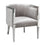 Chaise d'appoint Elvis : velours gris