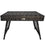 Table d'appoint pliable en rotin d'extérieur, table de patio en osier avec cadre en métal, table basse d'appoint pour bord de piscine, pelouse, jardin, gris mélangé