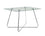 TABLE A MANGER - 36"X 48" / CHROME AVEC VERRE TREMPE 8MM