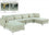 Sectionnel réversible modulaire en velours Julia
