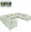 Sectionnel modulaire en velours Julia