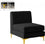 Chaise modulaire sans accoudoirs en velours Alina