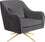 Chaise d'appoint pivotante en velours Paloma