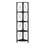 BIBLIOTHEQUE - 60"H / NOIR / ETAGERE EN COIN METAL NOIR