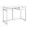BUREAU D'ORDINATEUR - 42"L / BLANC / METAL ARGENT