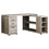 BUREAU D'ORDINATEUR - BOIS DE RÉCUPÉRATION TAUPE COIN G/D FAÇADE