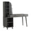BUREAU D'ORDINATEUR - 55"L / GRIS AVEC BIBLIOTHÈQUE