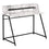 BUREAU D'ORDINATEUR - 48"L / ASPECT MARBRE BLANC / METAL NOIR