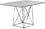 TABLE A MANGER - 36"X 48" / CIMENT GRIS / METAL CHROME
