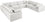 Sectionnel rembourré en duvet Serene Linen Deluxe, confortable comme un nuage