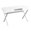 BUREAU D'ORDINATEUR - 48"L / BLANC BRILLANT / METAL CHROME