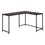 BUREAU D'ORDINATEUR - 58"L / DESSUS ESPRESSO / COIN METAL NOIR