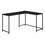 BUREAU D'ORDINATEUR - 58"L / DESSUS NOIR / COIN METAL NOIR