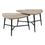 ENSEMBLE DE TABLE - ENSEMBLE DE 2PCS / BOIS DE RÉCUPÉRATION TAUPE / MÉTAL NOIR