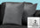COUSSIN - 18"X 18" / VELOURS MOSAIQUE GRIS FONCE / 2PCS