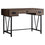 BUREAU D'ORDINATEUR - 48"L / BOIS DE RÉCUPÉRATION BRUN / MÉTAL NOIR