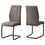 CHAISE DE SALLE A MANGER - 2PCS / 39"H / TISSU TAUPE / METAL NOIR