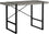 BUREAU D'ORDINATEUR - 48"L / ASPECT BÉTON GRIS / MÉTAL NOIR