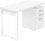 BUREAU D'ORDINATEUR - 48"L / BLANC ORIENTATION GAUCHE OU DROITE