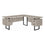 BUREAU D'ORDINATEUR - 70"L / TAUPE MODERNE / METAL NOIR / G/D