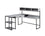BUREAU ORDINATEUR - COIN MÉTAL GRIS / NOIR
