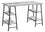 BUREAU D'ORDINATEUR - 48"L / ASPECT MARBRE BLANC / METAL NOIR