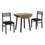 ENSEMBLE DE REPAS - ENSEMBLE 3MCX / DESSUS TAUPE FONCE / METAL NOIR