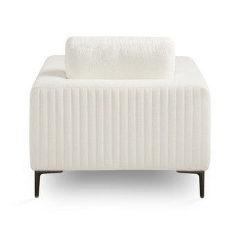 Fauteuil d'appoint Franco : Boucle blanche