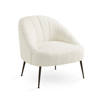 Fauteuil d'appoint Cora : Boucle blanche